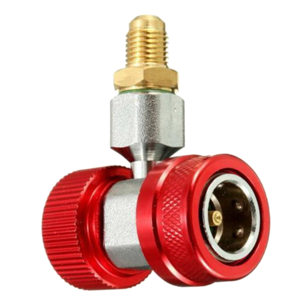 R134a High A/C Refrigerant Manifold Gauge Quick Coupler Adapter Red 6901423135932
