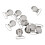 10 Round Shape Pacifier Suspender Clips Holder Crafts w Plastic Insert 2