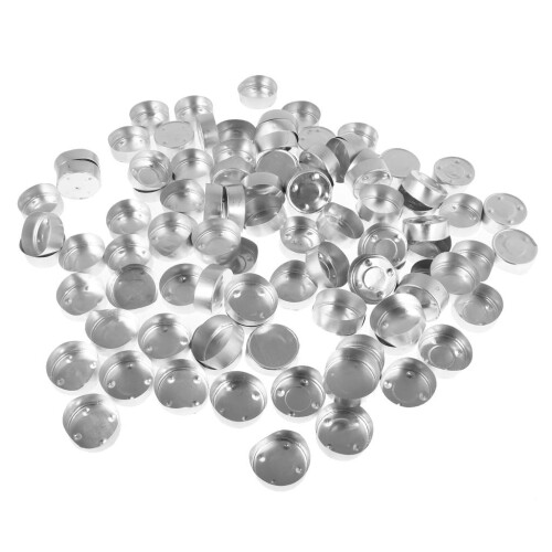100pcs Aluminum Tea Light Empty Case Tins Containers Candle Making 3# 2