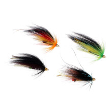 4Pcs Tube Flies Cone Heads Green/Orange Salmon And Sea Trout Fly Fishi