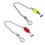 2pcs Chain Indicators Carp Fishing Bite Alarm Indicators Bobbin Red & 1