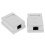 2x Cat6 Single Port Surface Mount Outlet Box  Face Plate & Backbox com 1