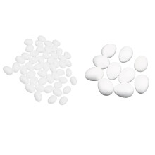 60Pcs White Modelling Craft Polystyrene Foam Eggs 5/8cm