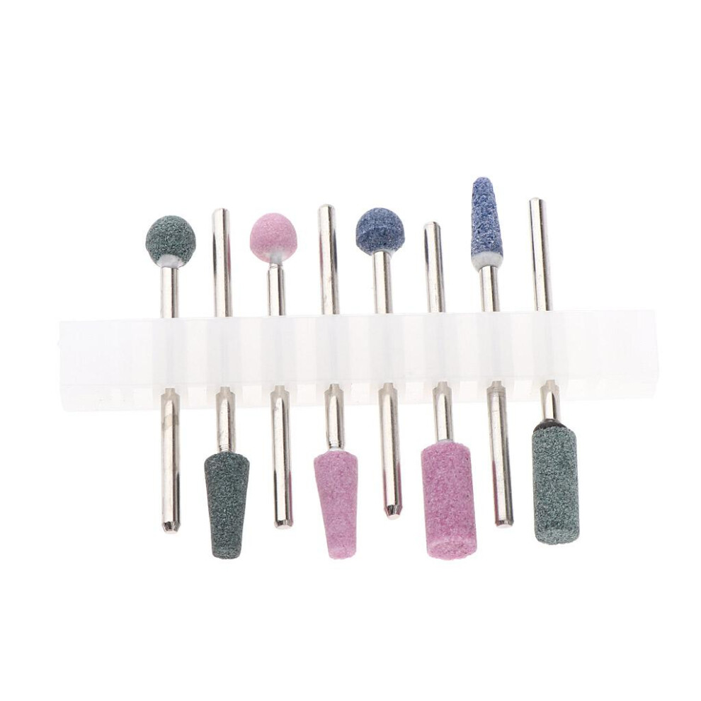 8pcs Nail Files Drill Bits Set Manicure Electric Grinding Polishing He