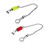 2pcs Chain Indicators Carp Fishing Bite Alarm Indicators Bobbin Red & 2