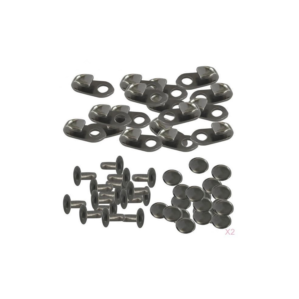40 Sets Carabiner Shoelace Buckles Non-Slip Stopper Rope Clips Clamp B 6901423164000