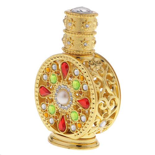 12ml Vintage Glass Empty Perfume Spray Bottle Atomizer Refillable Gold 1