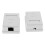 2x Cat6 Single Port Surface Mount Outlet Box  Face Plate & Backbox com 2