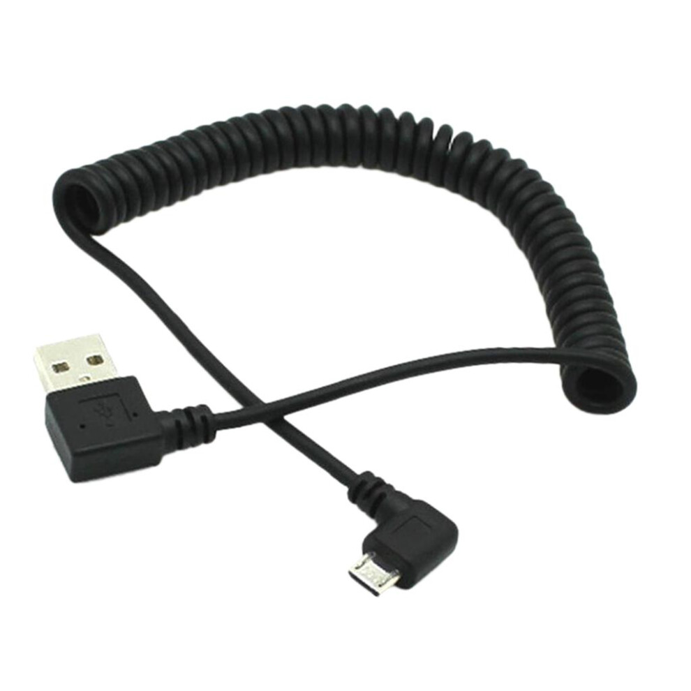 1M Spring Coiled Usb 2.0 Male A To Micro Usb 5-Pin Cable 6901423159884