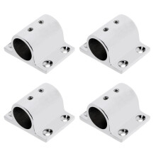 4Pcs Marine Boat Hand Rail Fitting 90 Degree Rectangle Base for 1" 25m