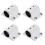 4Pcs Marine Boat Hand Rail Fitting 90 Degree Rectangle Base for 1" 25m 1