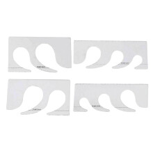 4Pcs Quilting Rulers Household DIY Crafting Quilt Template Lines Sew F