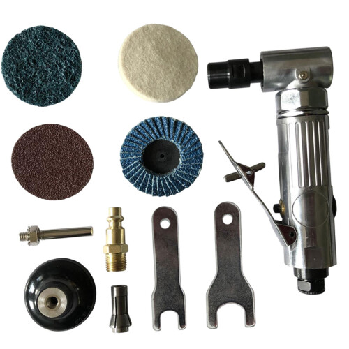 1/4 inch Angle Air Die Grinder Variable Speed with Sanding Discs 20000 1