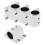 4Pcs Marine Boat Hand Rail Fitting 90 Degree Rectangle Base for 1" 25m 2