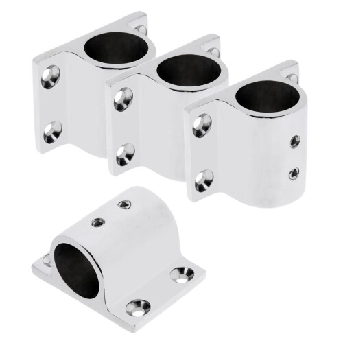 4Pcs Marine Boat Hand Rail Fitting 90 Degree Rectangle Base for 1" 25m 1