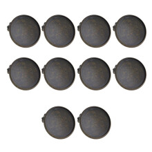 10 Pieces Cabochon Brooch Setting Blanks 20mm Brooch Pin Bezel Tray DI