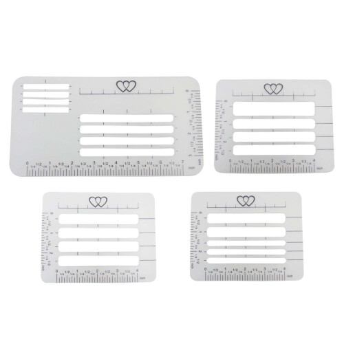 4 Style Envelop Craft Addressing Guide Notebook Letter Stencil Set Tem