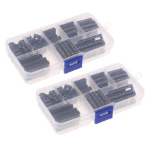 2Set Dual Row DIP IC Socket Connector Adaptor Assortment Kit Solder Ty