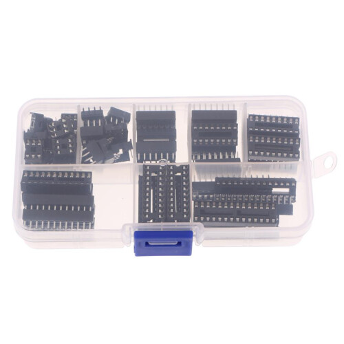 66pcs Dual Row DIP IC Socket Connector Adaptor Assortment Kit Solder 2