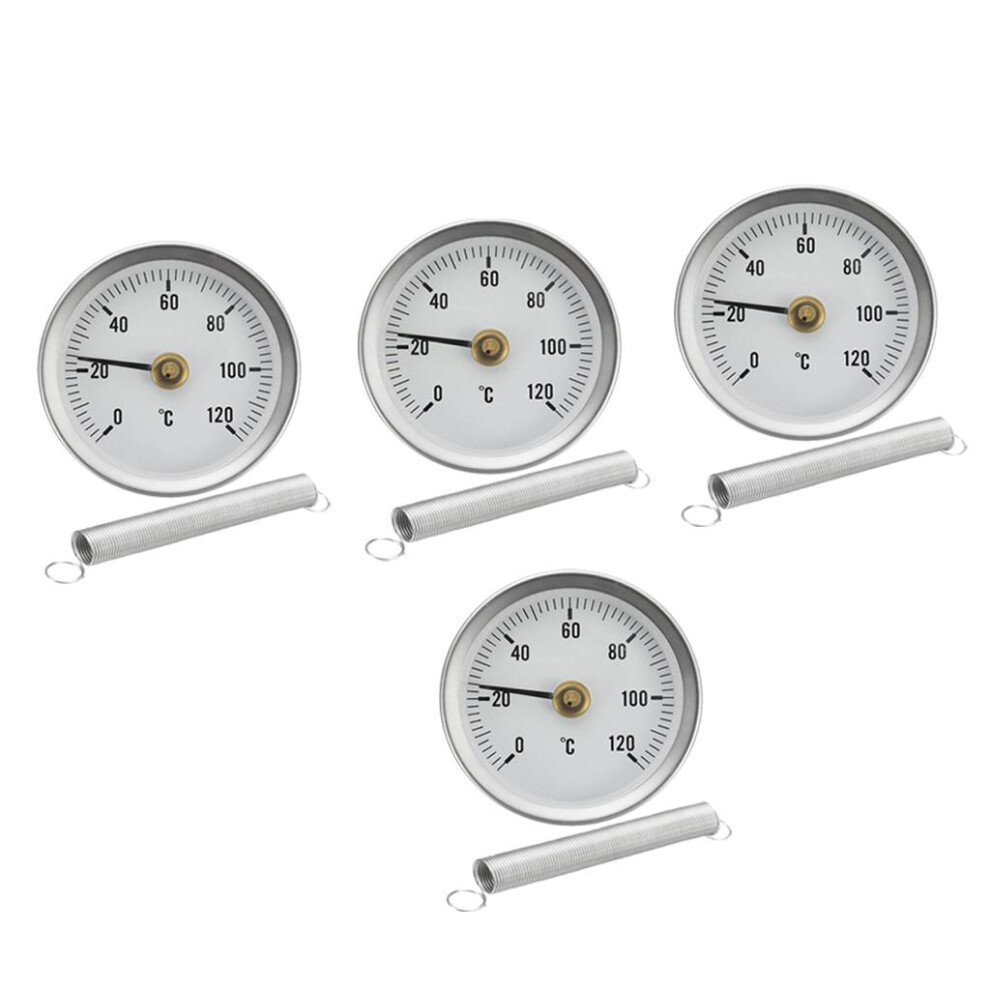 4Pcs 63Mm Clip-On Pipe Thermometer Temperature Gauge With Spring 6901423161146