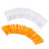 60Pcs 2BA Thread Plastic Dart Stems Shafts Soft Tip Darts Clear & Oran 1