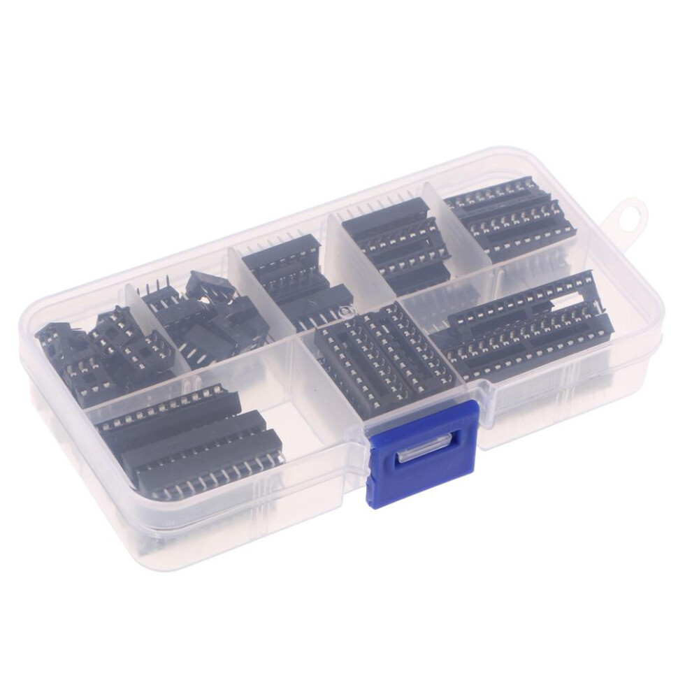 66Pcs Dual Row Dip Ic Socket Connector Adaptor Assortment Kit Solder 6901423161092