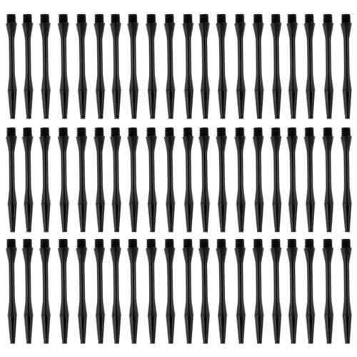 60 Pcs 54mm Thread Plastic Re-Grooved Dart Stems Shafts Black