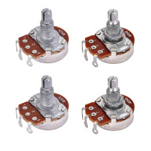 4 Pieces Audio Potentiometer Pots for Electric Guitars Bass A250K/B500