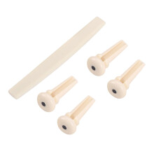 4pcs Acoustic Bass Guitar Bridge Pins+Saddle for Bass Guitar Replaceme