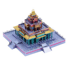 3D Metal Puzzle Tibetan Buddhist Temple Model Building Kits DIY Collec