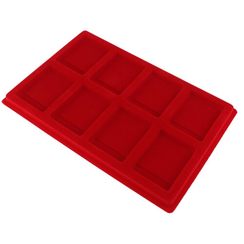 8 Grid Velvet Frame Series Display Tray Coin Case for PCGS NGC Display 1