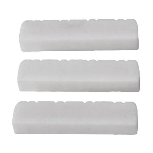 3 Pieces 8 String Mandolin Bone Slotted Nut 2