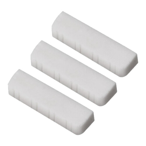 3 Pieces 8 String Mandolin Bone Slotted Nut 1