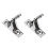 2 Pieces Boat Canopy/Cover Quick Release Pin Deck Mount Bimini Top Fit 3