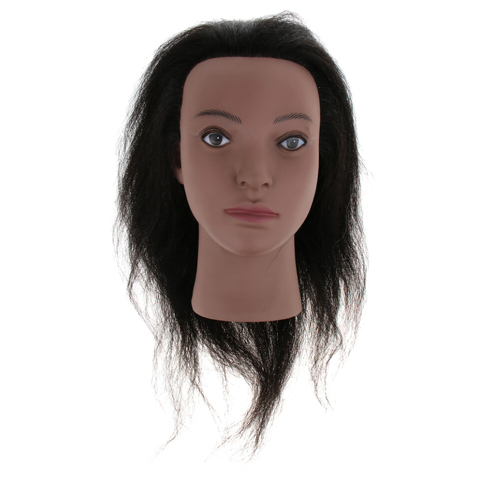 Unisex Cosmetology Afro Mannequin Head With Hair For Braiding Cornrow Practic