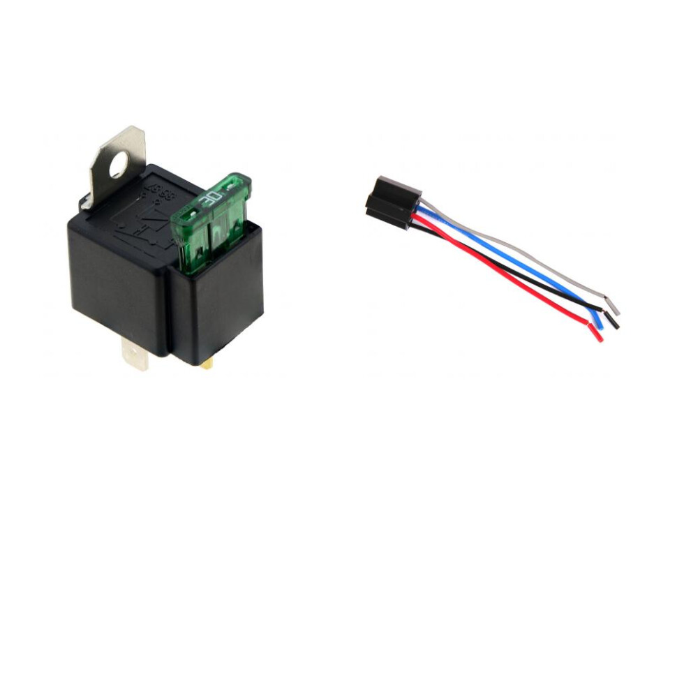 Automotive 12V 4Pin Normally Open 30A Fused Relay For 4 Wire Harness S 6901423170612