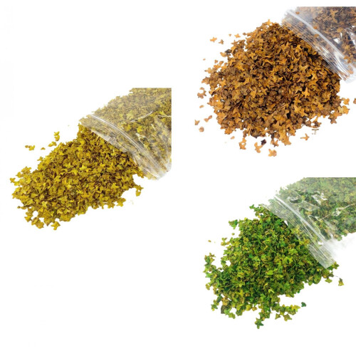 3Pcs Miniature Leaf Static Model Railway Sand Table Diorama for Orname 1
