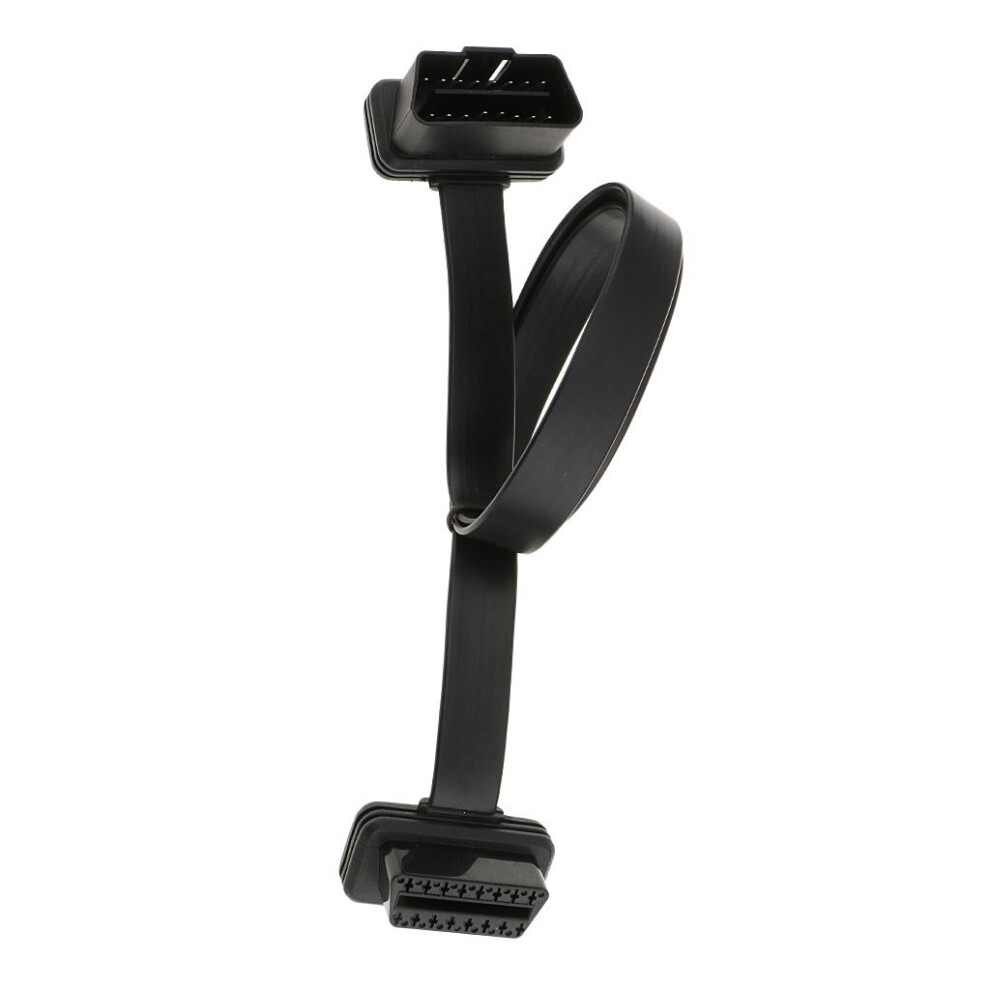 60Cm Obd2 16 Pin Flat Noodle Male To Female Elbow Extension Diagnostic 6901423170162