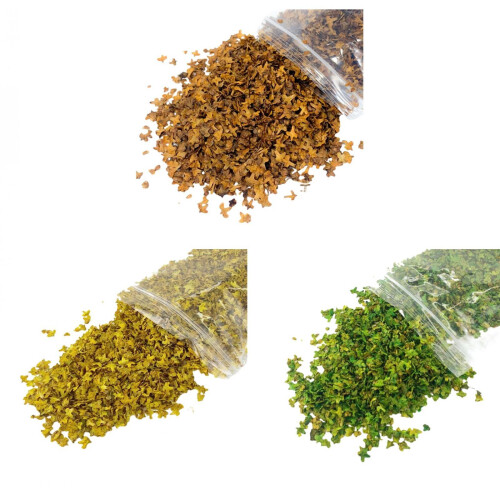3Pcs Miniature Leaf Static Model Railway Sand Table Diorama for Orname 2