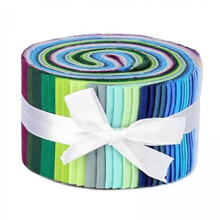 2xRoll Up Cotton Fabric Strips Jelly Rolls Quilting Craft Fabric Pure