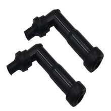2pcs Motorcycle Ignition Spark Plug Cap 102 Degree Resistor Cover XD05
