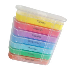Weekly Pill Organizer 7 Day Case Daily Large Capacity to Hold Vitamins
