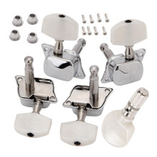 Semi-closed Banjo Tuning Pegs Tuners Machine Heads Silver
