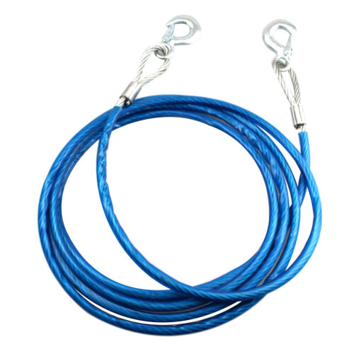 5M 7 Tons Car Tow Cable Towing Strap Rope for Hooks Emergency Heavy Du