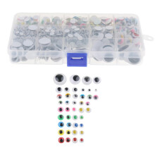 1100pcs Plastic Self-adhesive Wiggle Googly Eyes for Teddy Bear Dolls