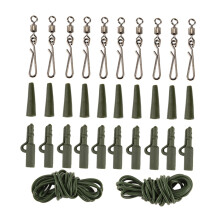 32pcs/set Carp Fishing Tackles Assorted Sizes Rolling Swivels Accessor
