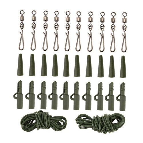 32pcs/set Carp Fishing Tackles Assorted Sizes Rolling Swivels Accessor