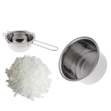 200g Clear Paraffin Wax + 2 Pieces Stainless Steel Candle Wax Melting