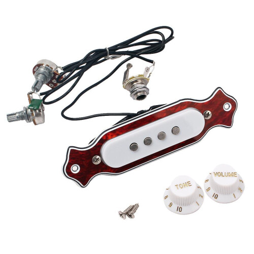 Pre-Wired 4-String Single Coil Guitar Pickup Harness with Volume & Ton