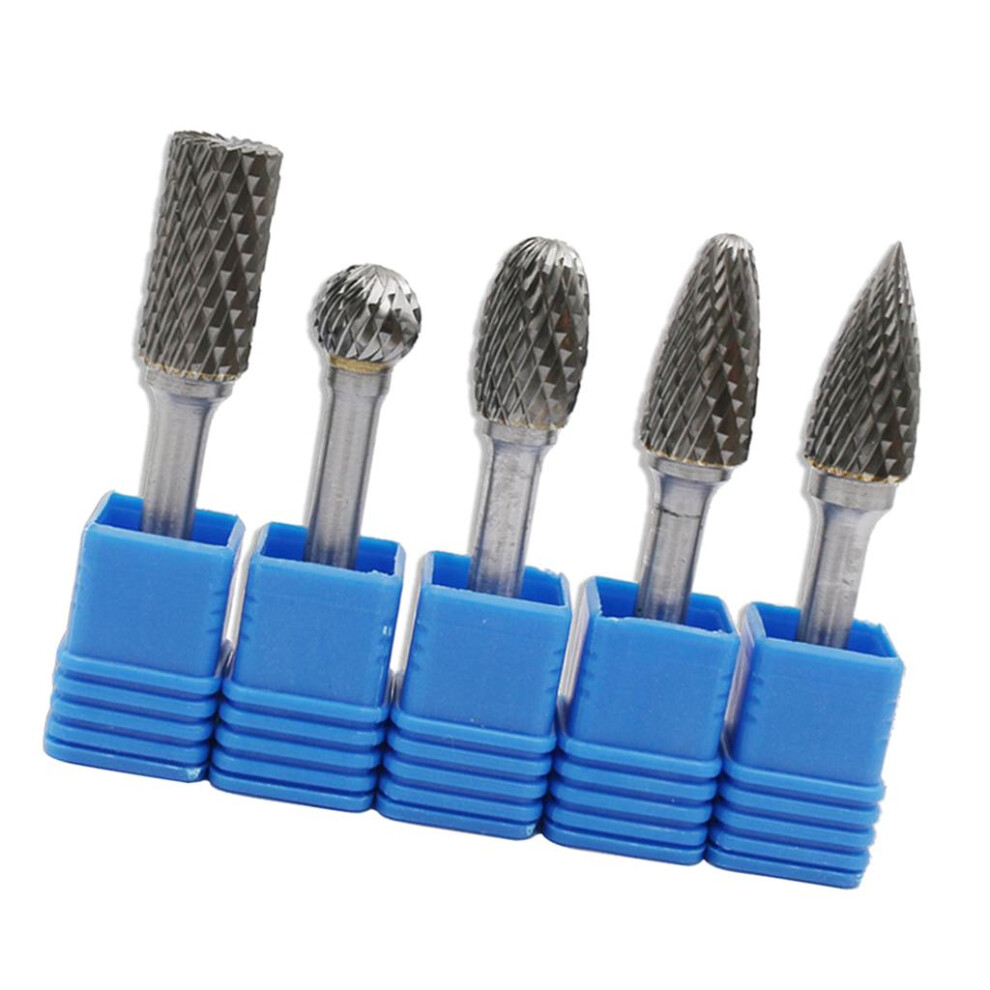 5Pcs Rotary Files Burr Drill Rotary Rasp Burr Electric Grinder Set 6Mm 6901423162105